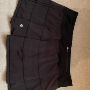 Lululemon Pace Rival Mid Rise Tennis Skirt Black